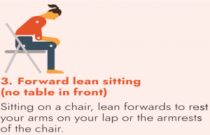 Forward Lean Sitting with no table in front
